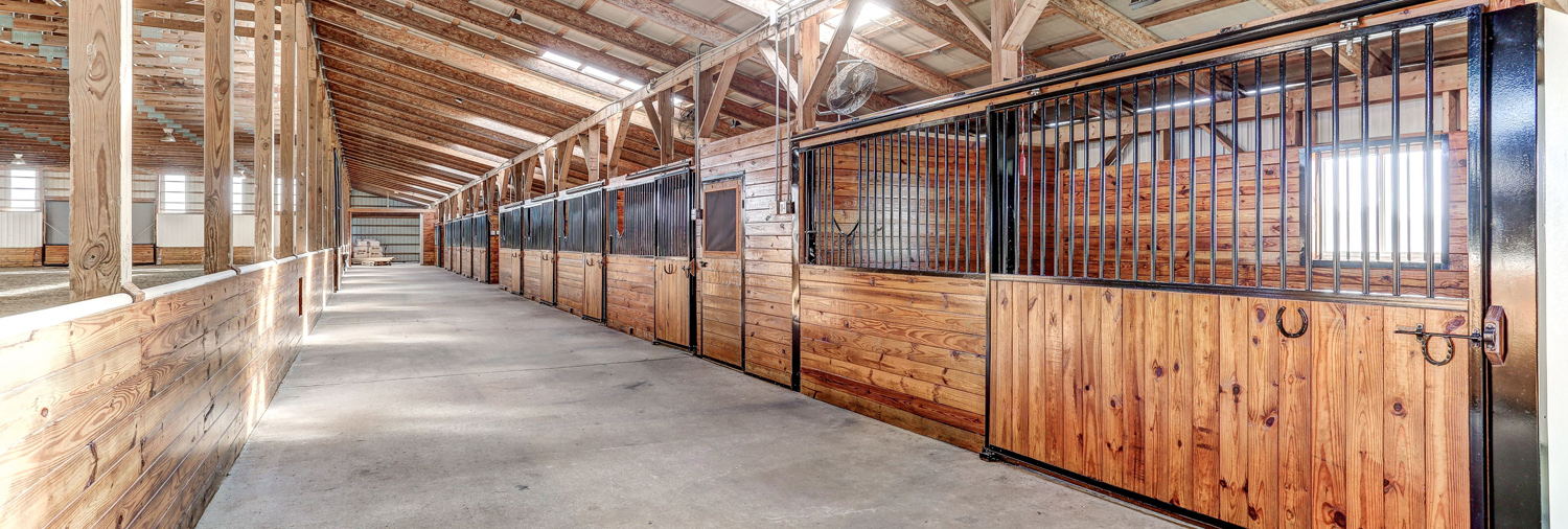 clean equestrian stable